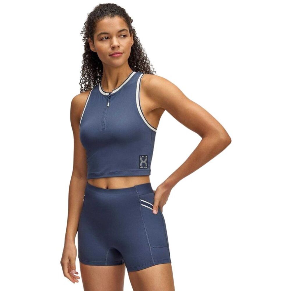 Under Armour Womens/Ladies Run 96 Quarter Zip Tank Top / Graystone